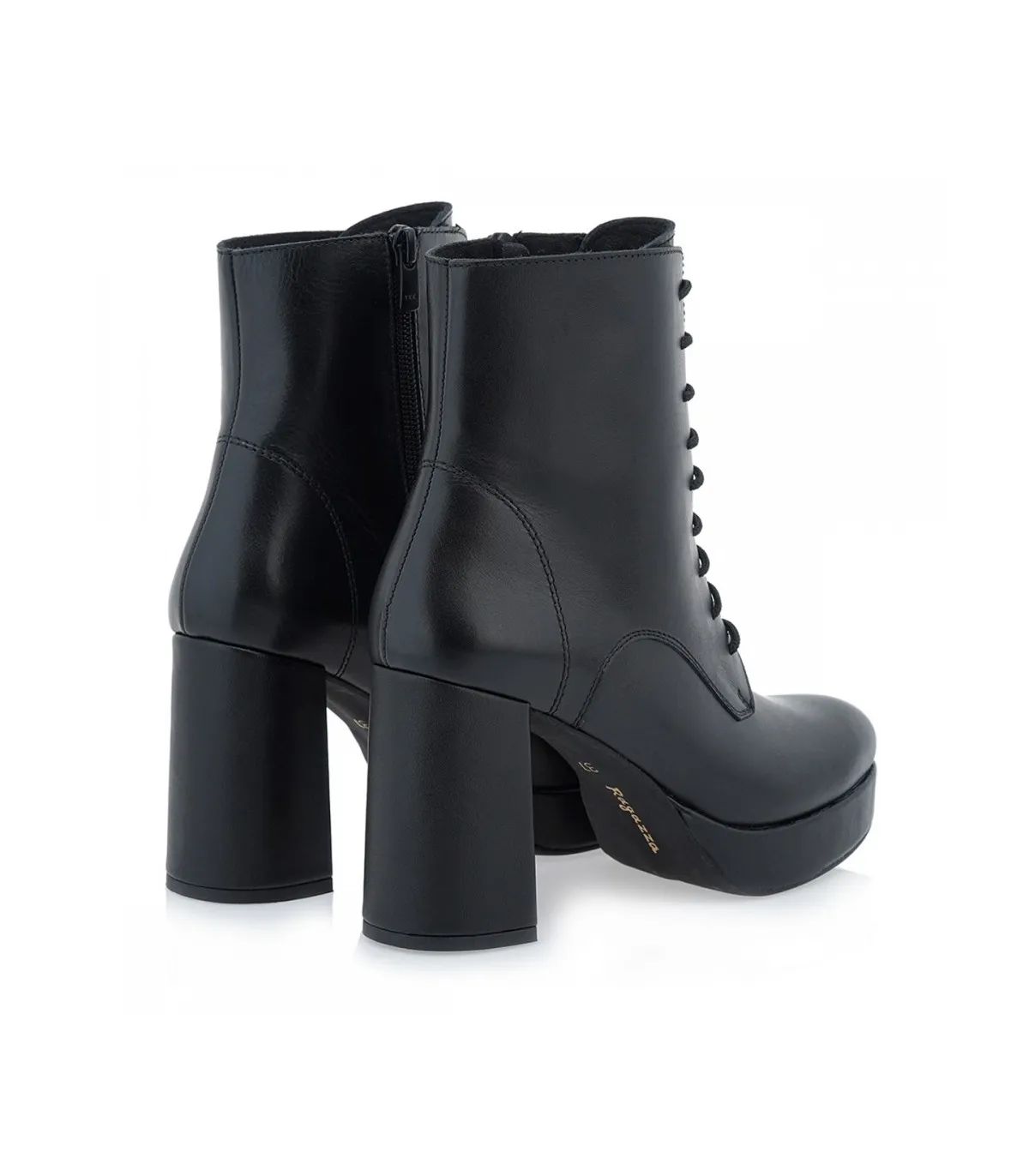 Ragazza Leather Army Boot- Black 0515