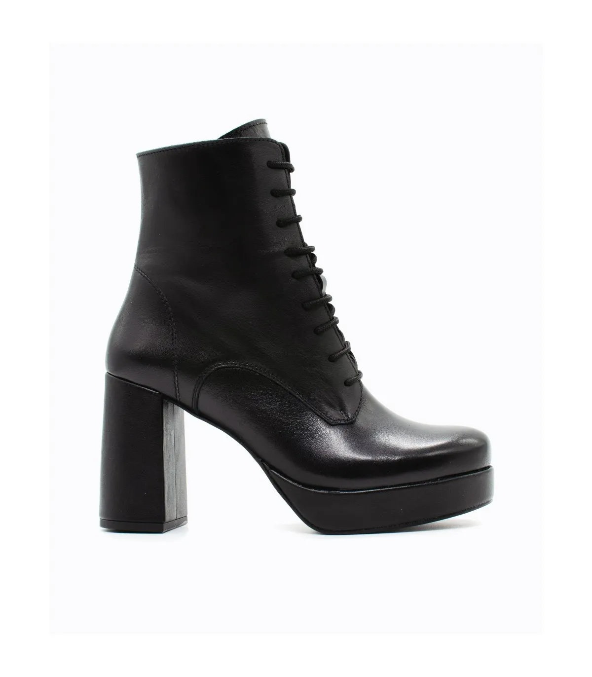 Ragazza Leather Army Boot- Black 0515