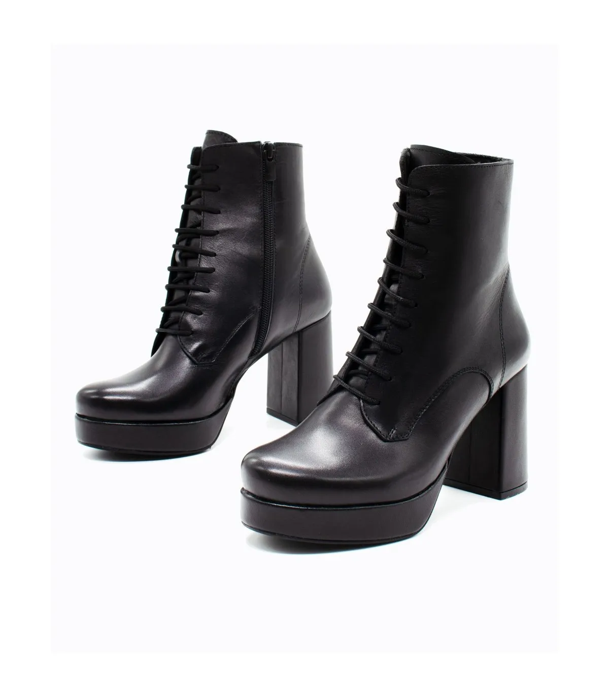 Ragazza Leather Army Boot- Black 0515