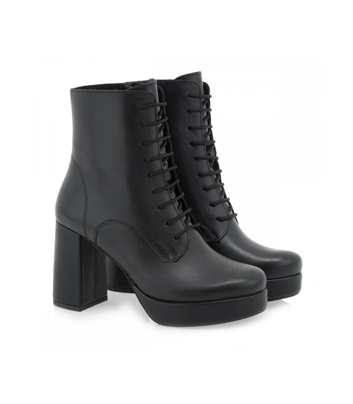 Ragazza Leather Army Boot- Black 0515