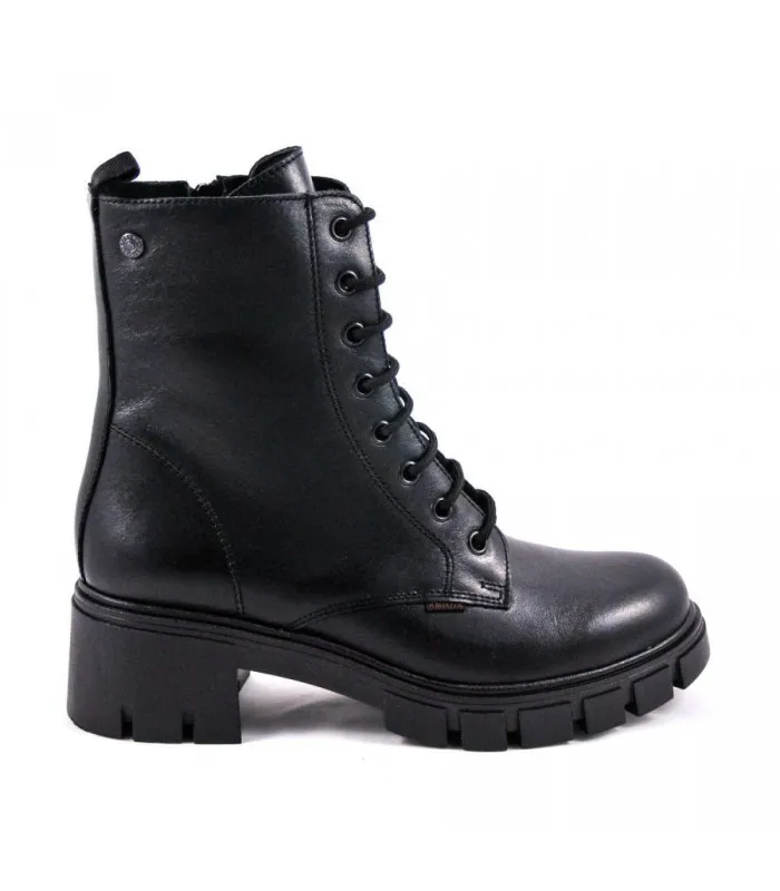 Ragazza Leather Army Boot- Black 0752