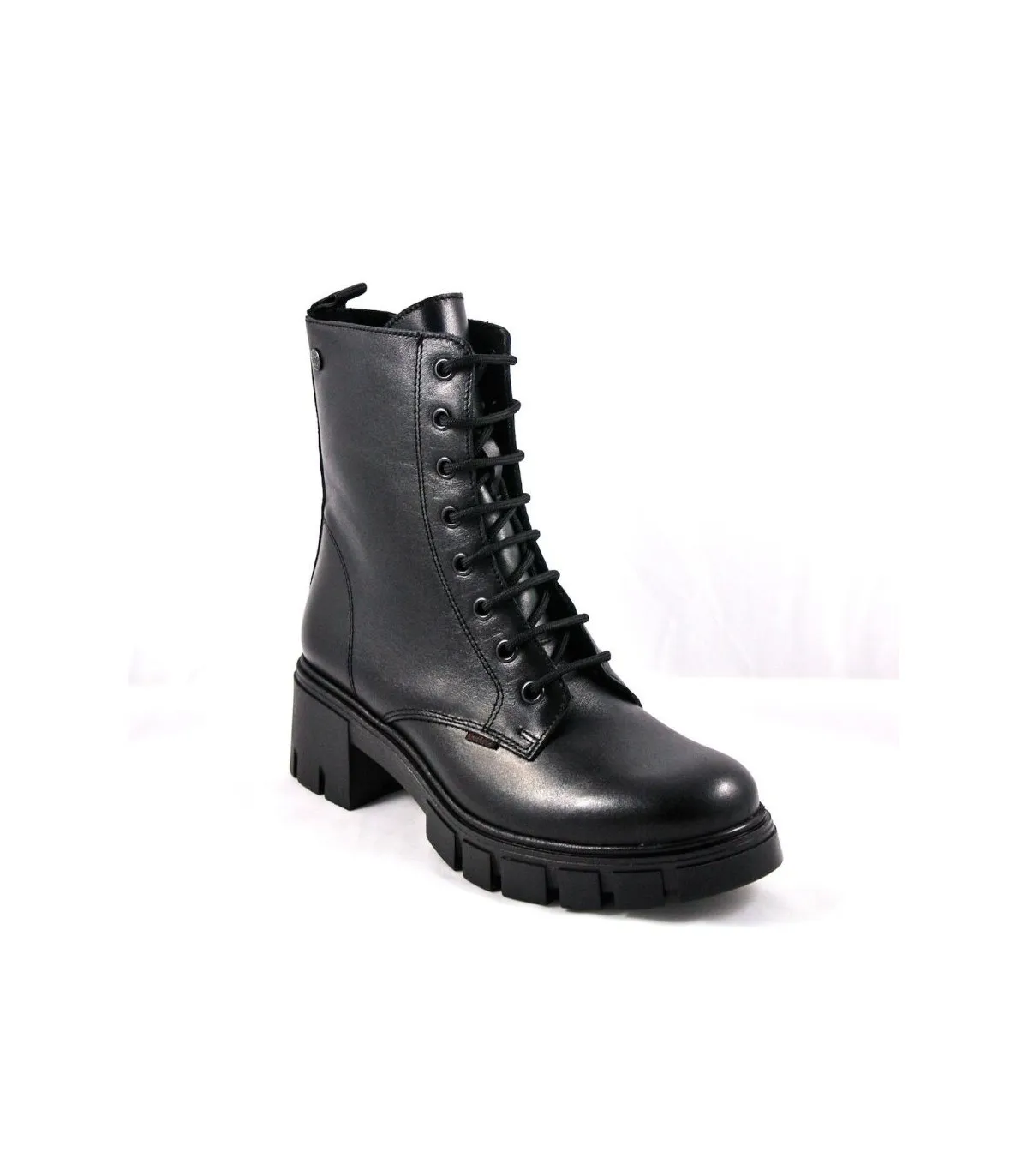 Ragazza Leather Army Boot- Black 0752