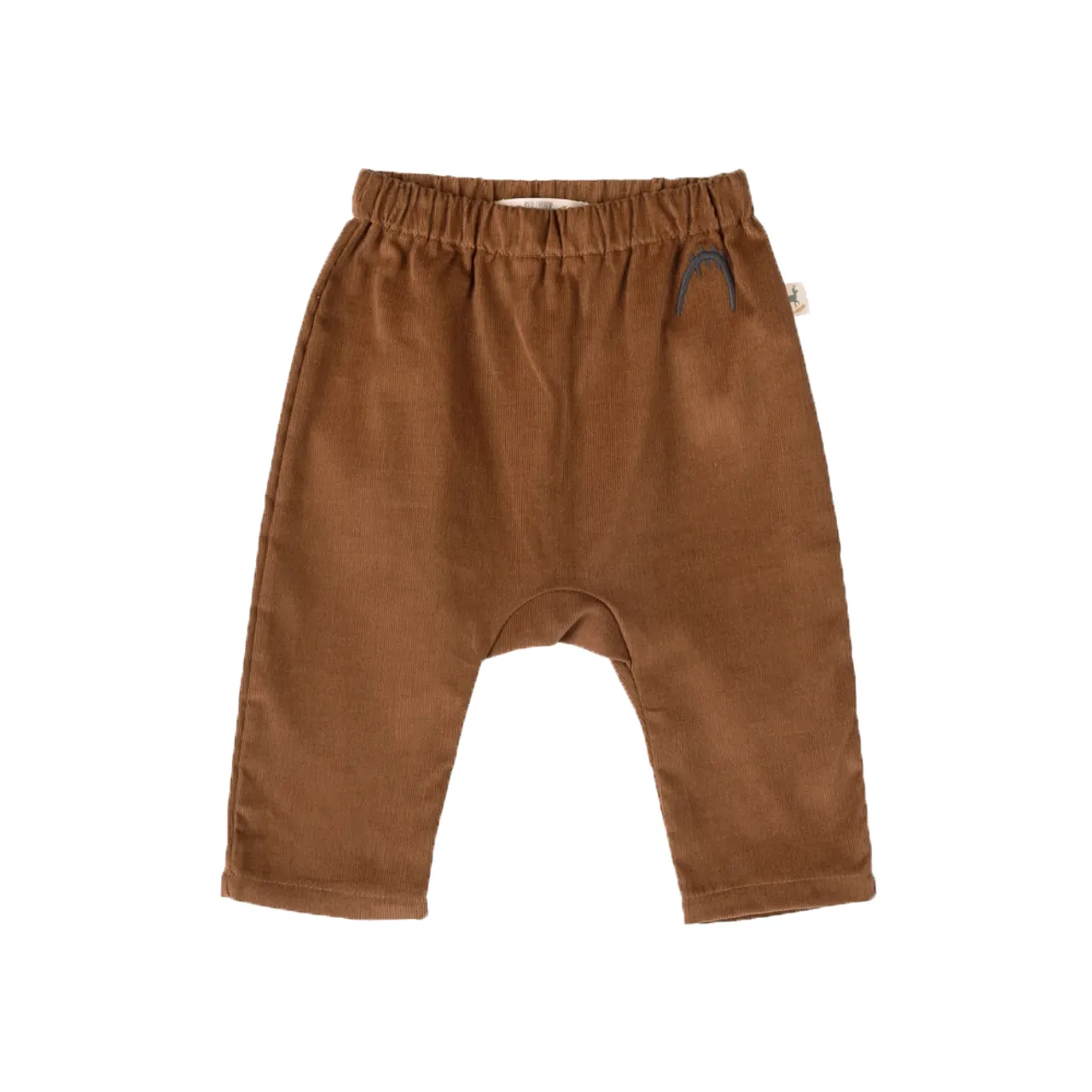 Red Caribou Corduroy Pants Tiny Paw FW21 Tobaco Brown