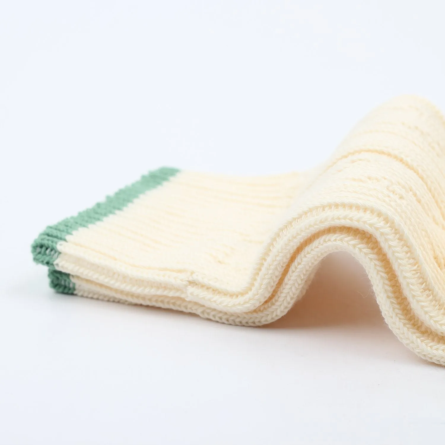 Relax Fisher Knit Supermelange Socks Off White / Soft Green