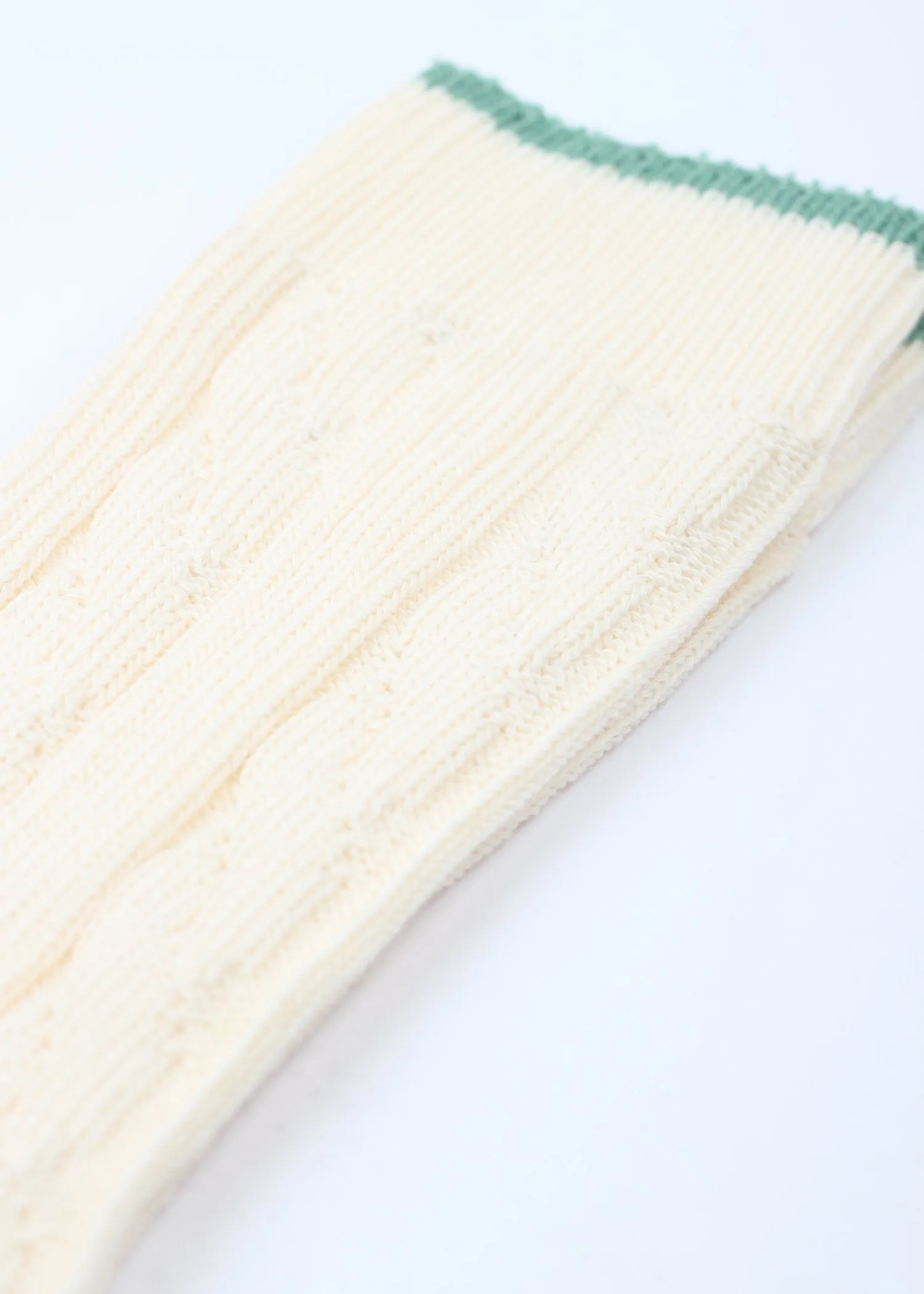 Relax Fisher Knit Supermelange Socks Off White / Soft Green