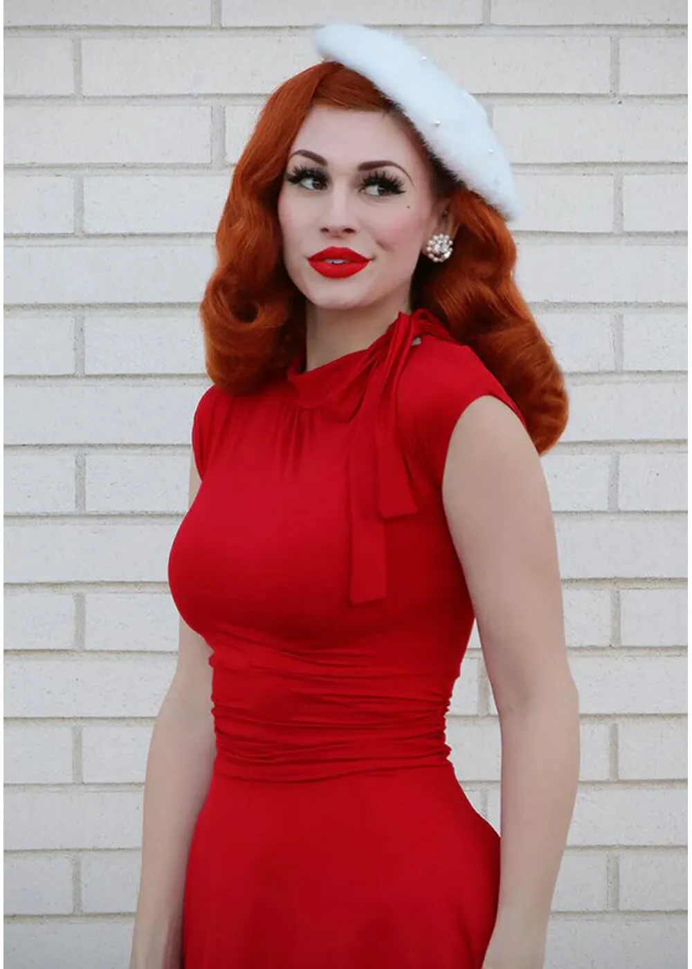 Retrolicious Bombshell 50's A-Line Dress Red