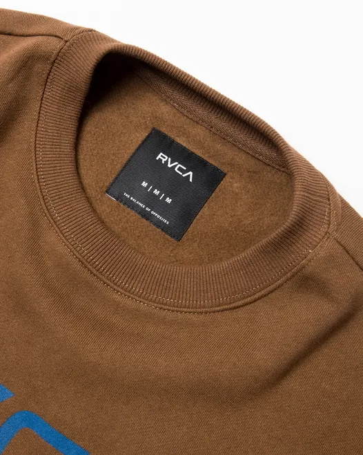 RVCA  |Crew Neck Unisex Long Sleeves Plain Logo Sweatshirts