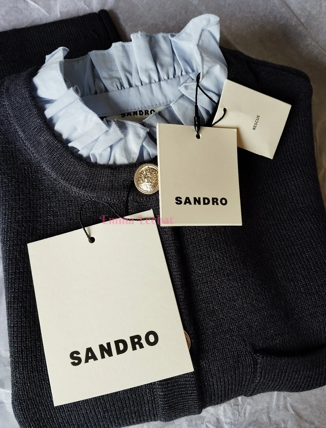 sandro  |Casual Style Blended Fabrics Street Style Long Sleeves Plain