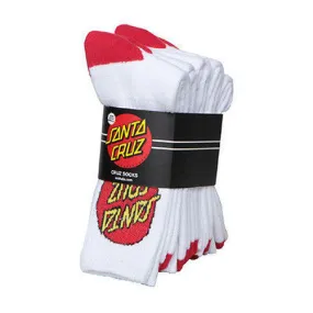 Santa Cruz 4 Pack Socks White