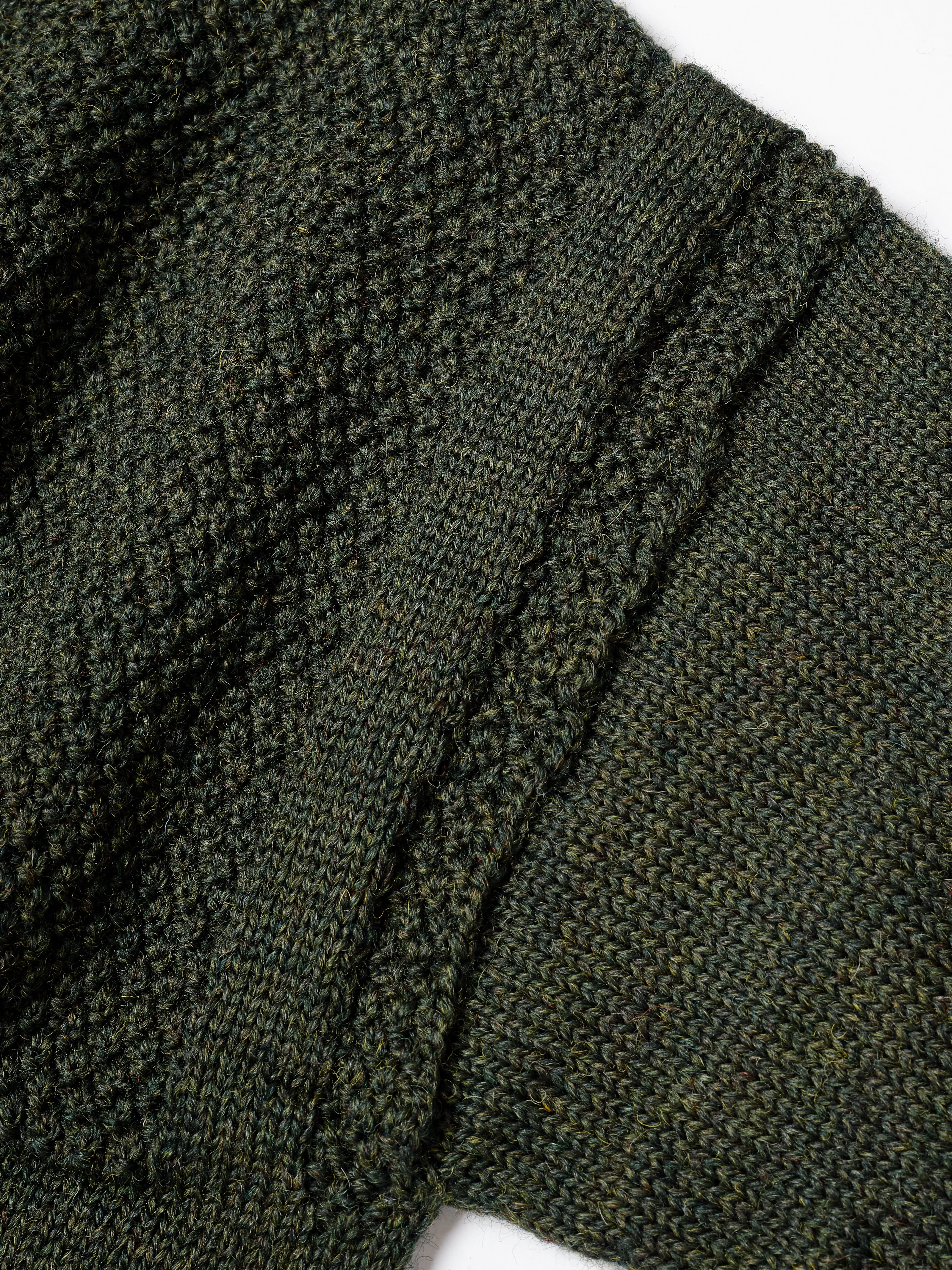 SE28 LODEN GREEN BRITISH WOOL GUERNSEY UNISEX SWEATER