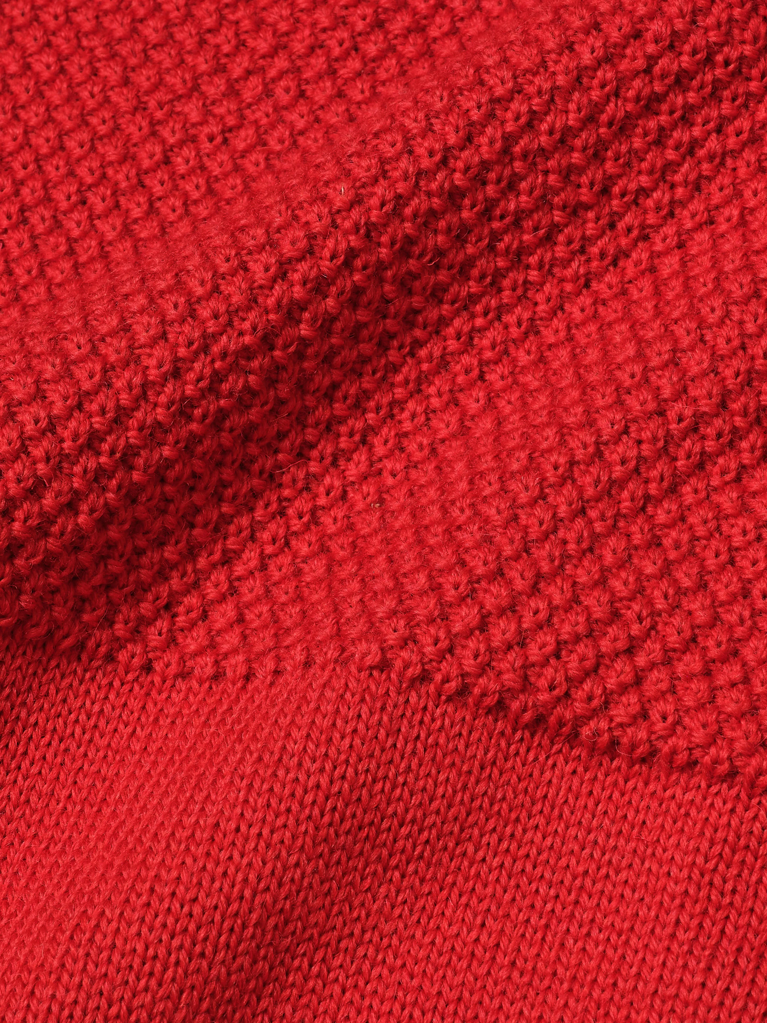 SE28 RED BRITISH WOOL GUERNSEY UNISEX SWEATER