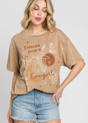 Shoulda Been A Cowgirl Tee