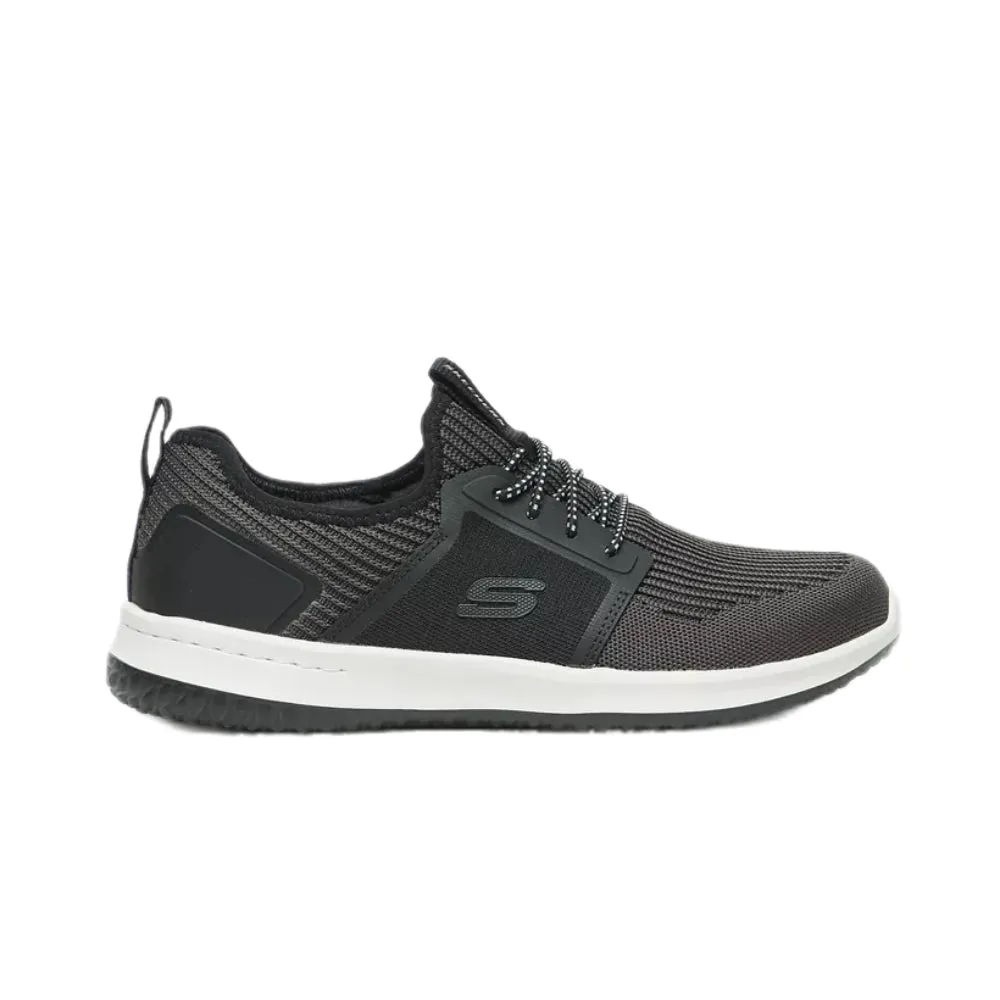 SKECHERS Men's Delson-Verden Running Shoe (Black)