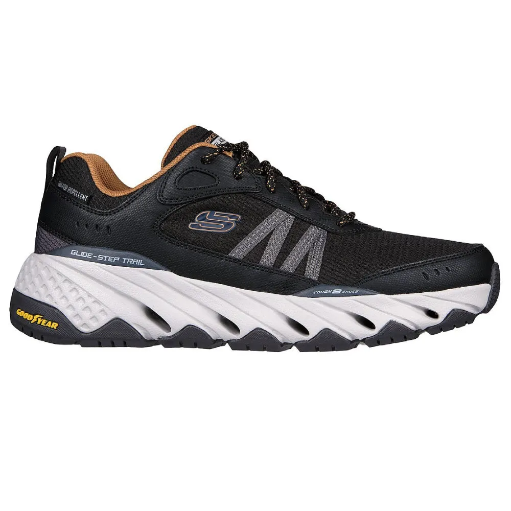 SKECHERS Men's Glide-Step Trail-Oxen Running Shoe (Black)