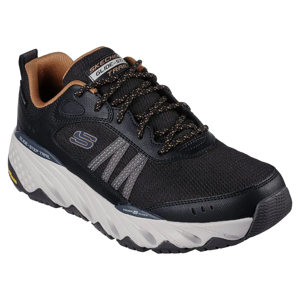 SKECHERS Men's Glide-Step Trail-Oxen Running Shoe (Black)