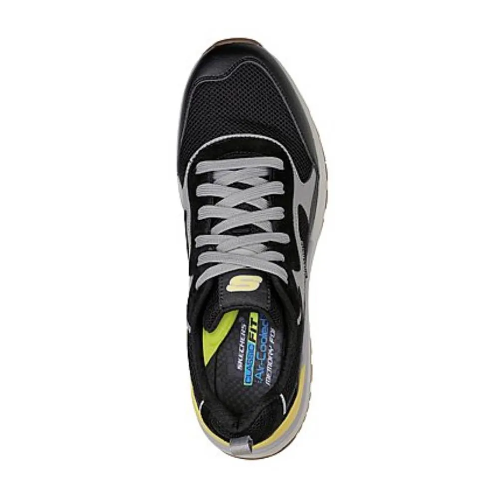 SKECHERS Men's Heminger Odello Running Shoe (Black)