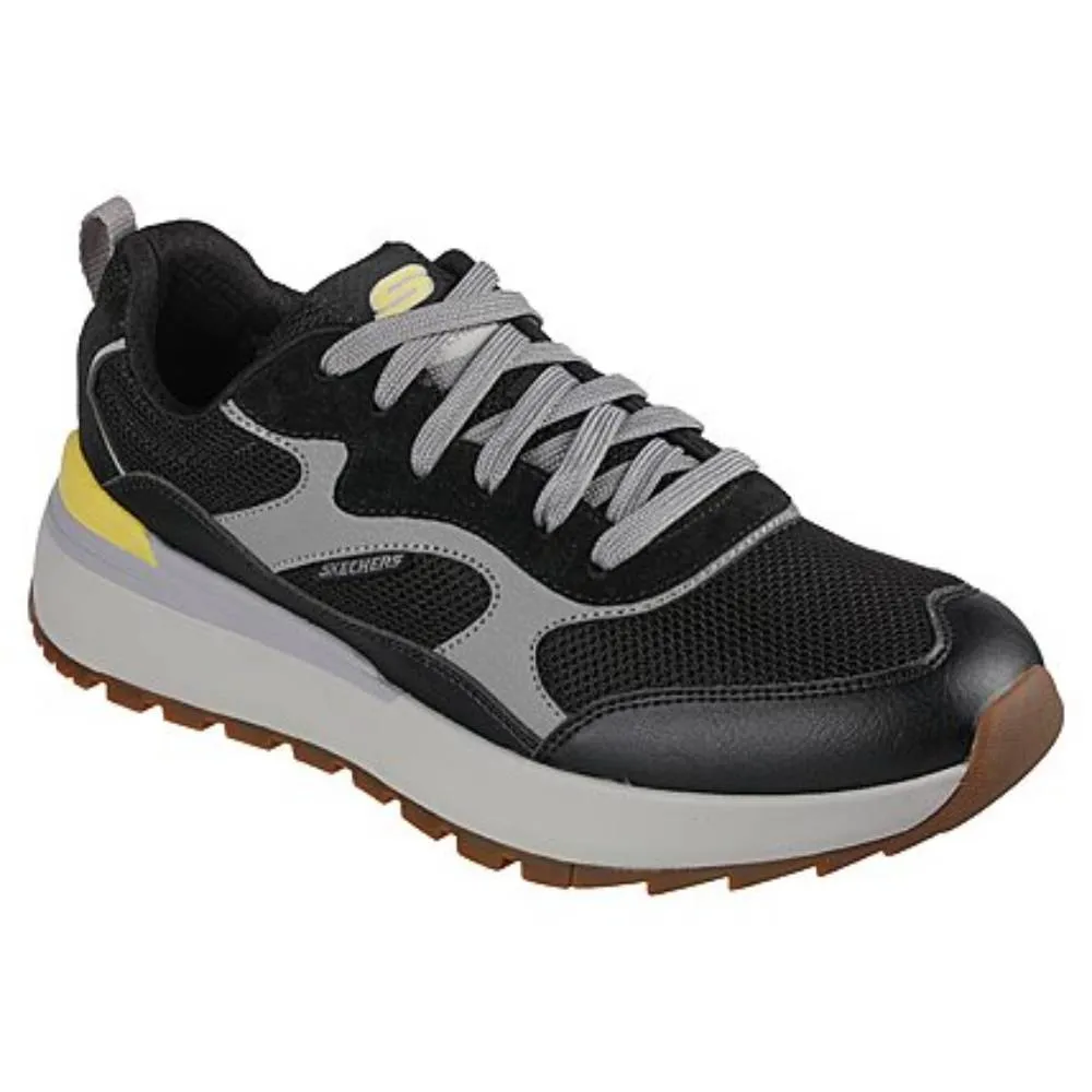 SKECHERS Men's Heminger Odello Running Shoe (Black)