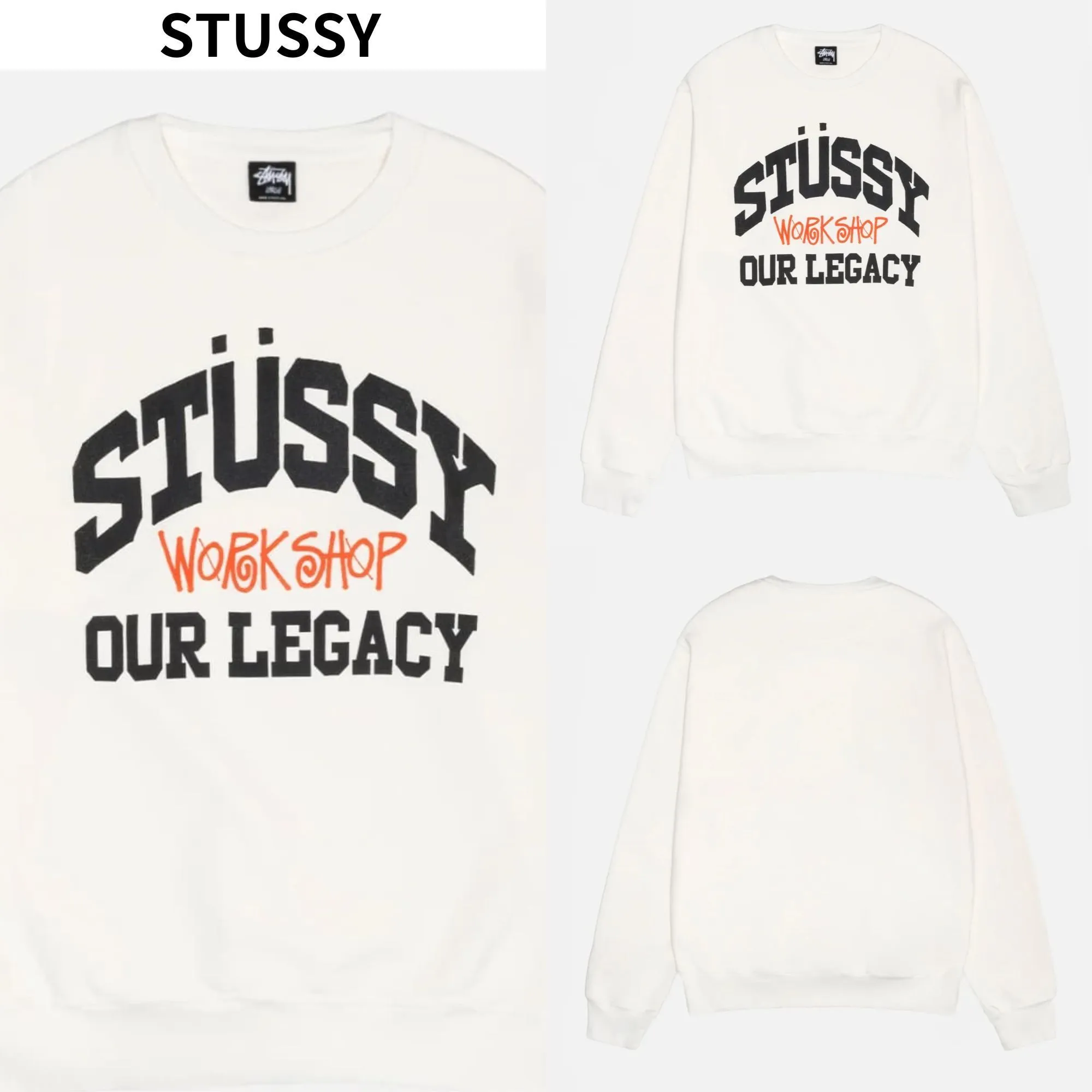 STUSSY  |Crew Neck Pullovers Unisex Street Style Collaboration