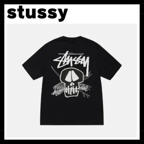 STUSSY  |Crew Neck Pullovers Unisex Street Style Short Sleeves Logo