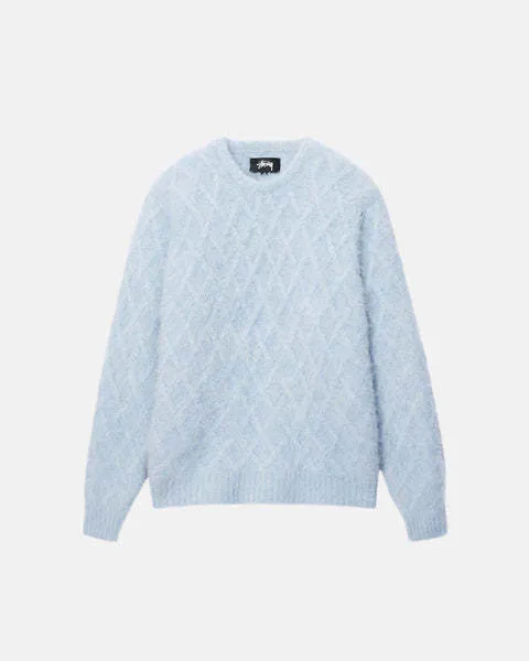 STUSSY  |Crew Neck Pullovers Unisex Wool Nylon Street Style