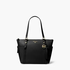 Sullivan Medium Saffiano Leather Top-Zip Tote Bag