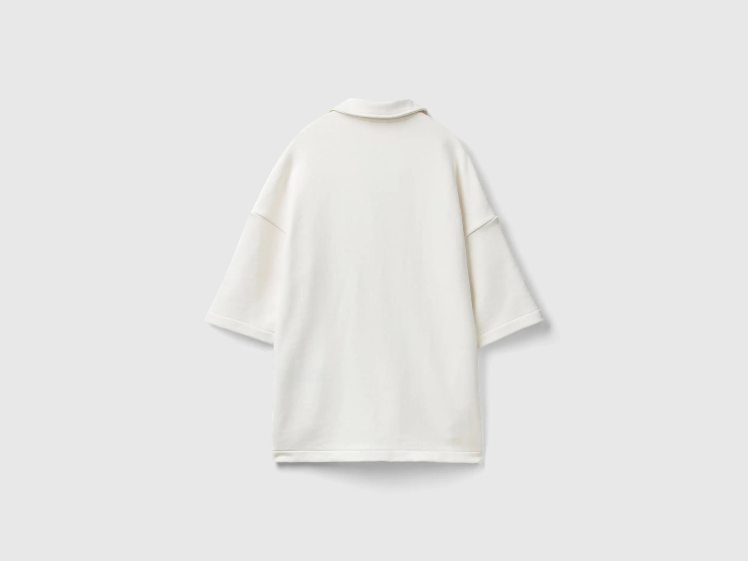 Sweatshirt coat - Creamy White | Benetton