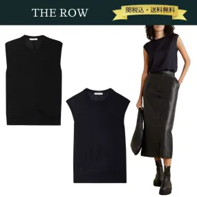 The Row  |Crew Neck Casual Style Cashmere Sleeveless Plain