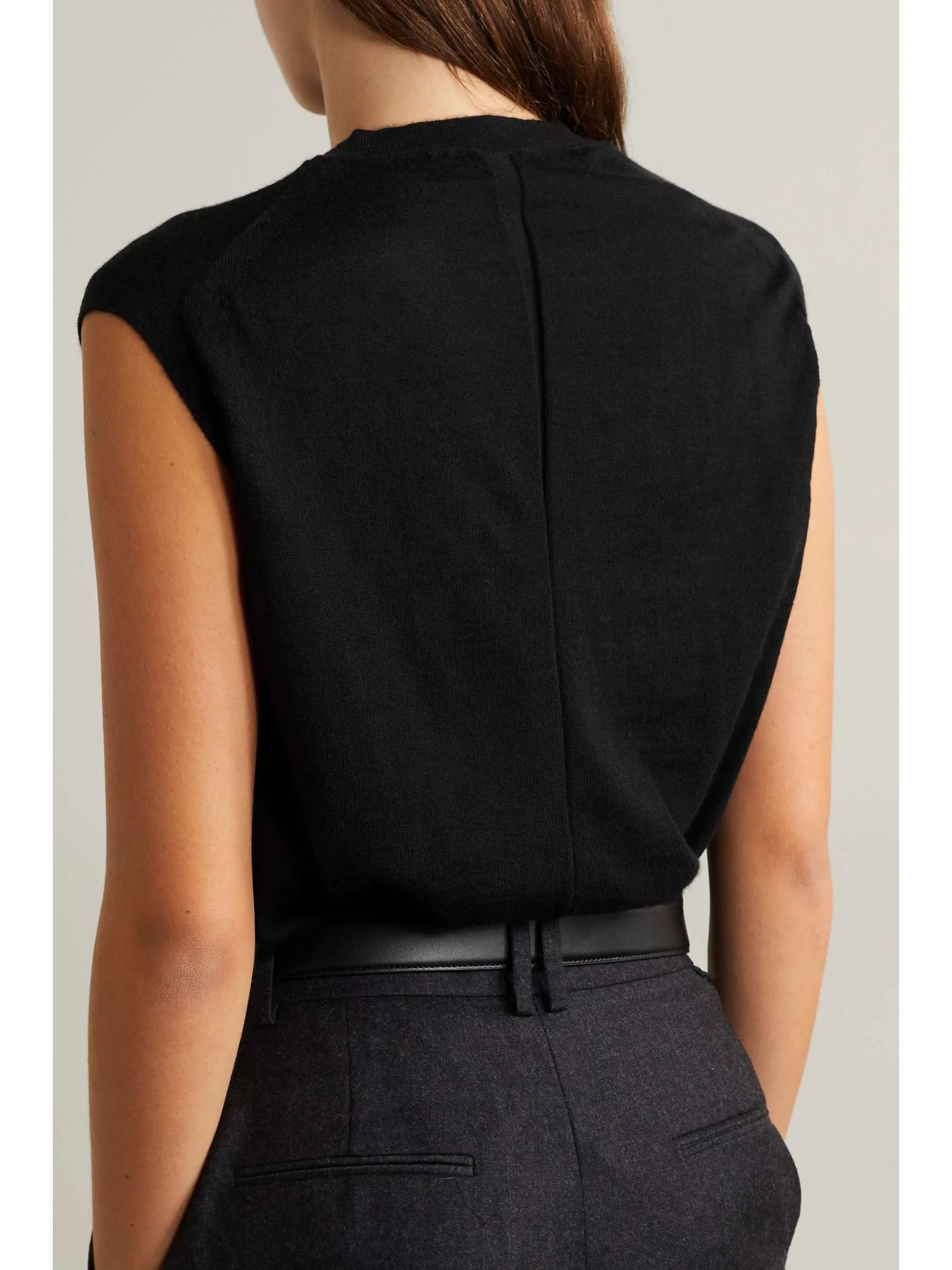 The Row  |Crew Neck Casual Style Cashmere Sleeveless Plain