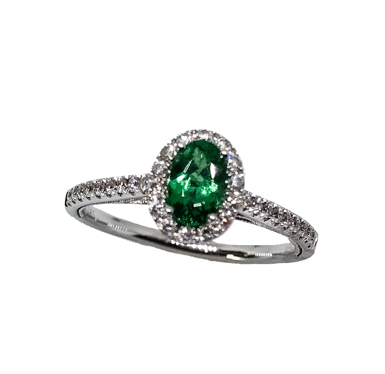 Tsavorite Garnet & Diamond Ring