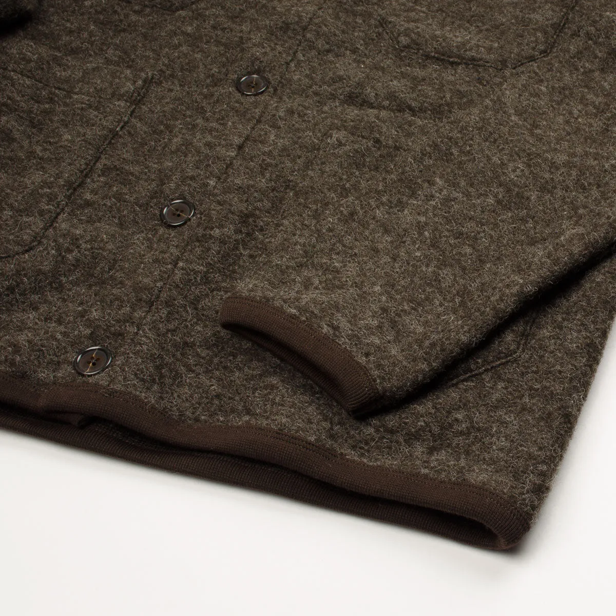 Universal Works - Cardigan Wool Fleece - Brown