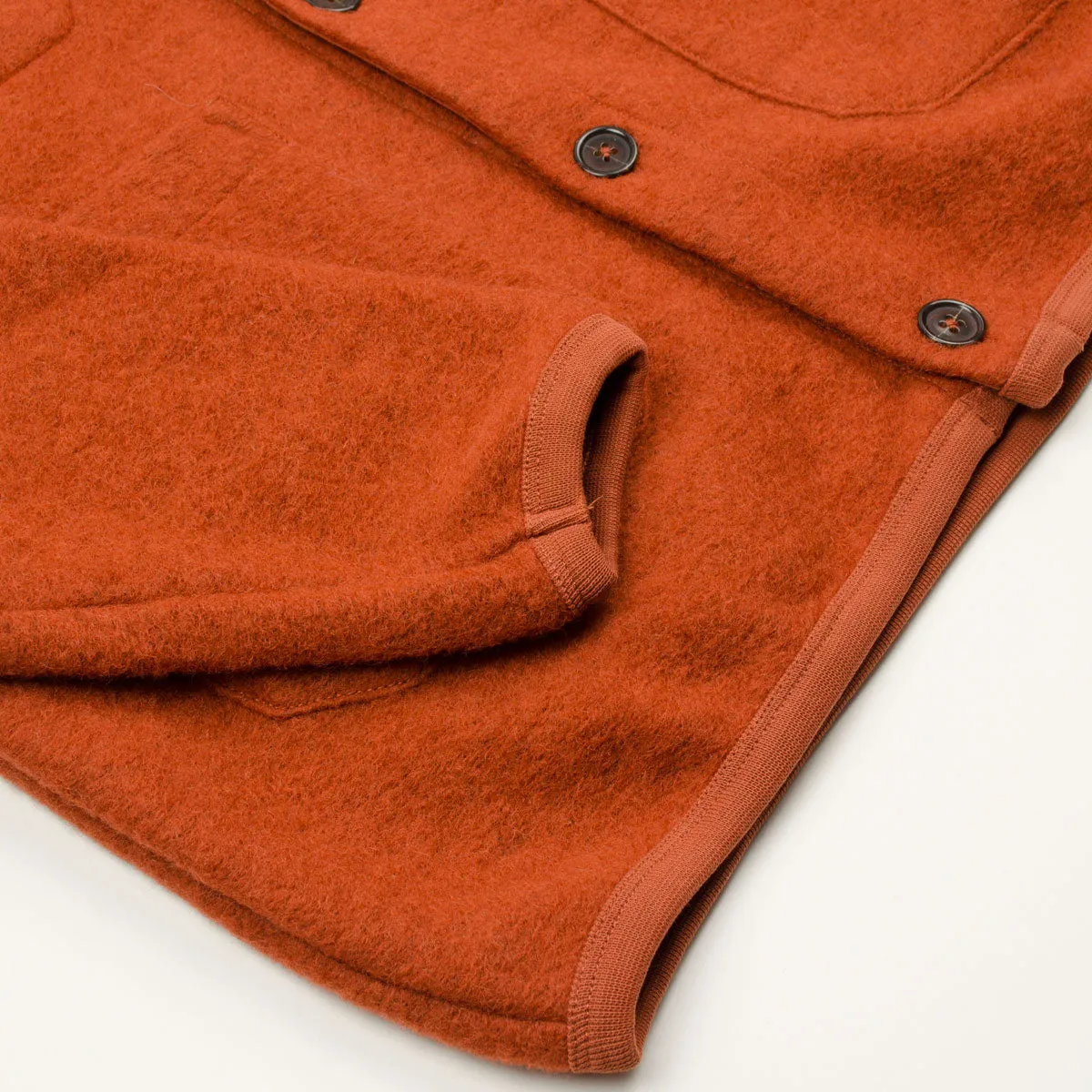 Universal Works - Cardigan Wool Fleece - Orange