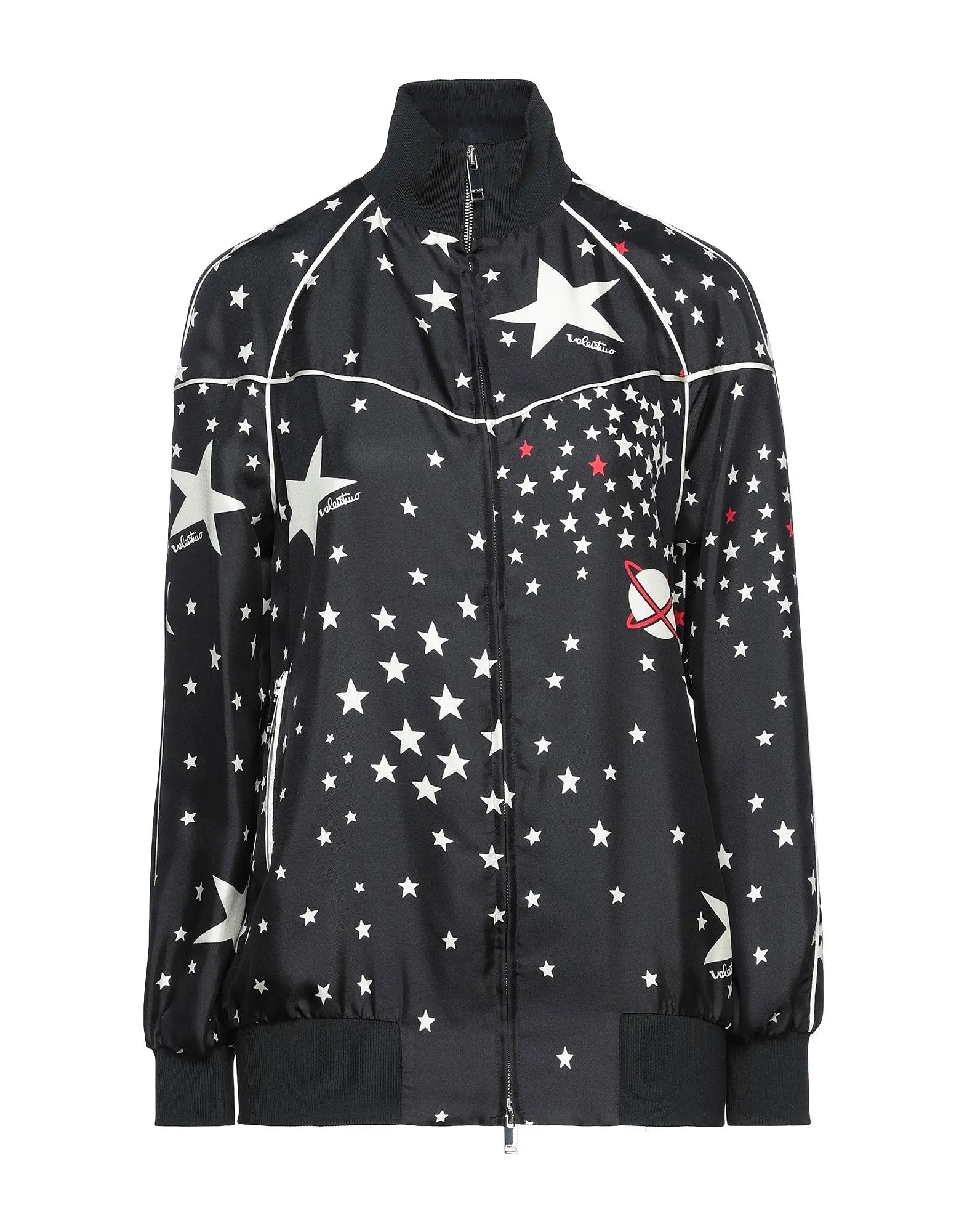 VALENTINO  |Star Unisex Silk Blended Fabrics Street Style Long Sleeves