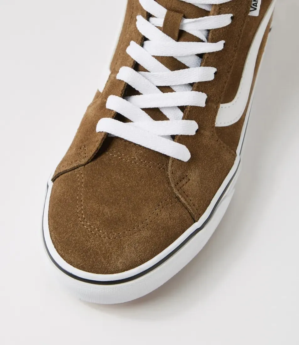 VANS MEN'S FILMORE HIGH SUEDE OLIVE SHOES