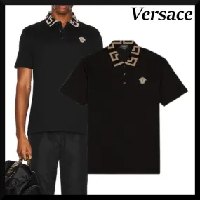 VERSACE  |Pullovers Street Style Plain Cotton Short Sleeves Bridal