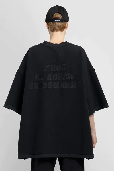 VETEMENTS  |Crew Neck Pullovers Street Style U-Neck Plain Cotton