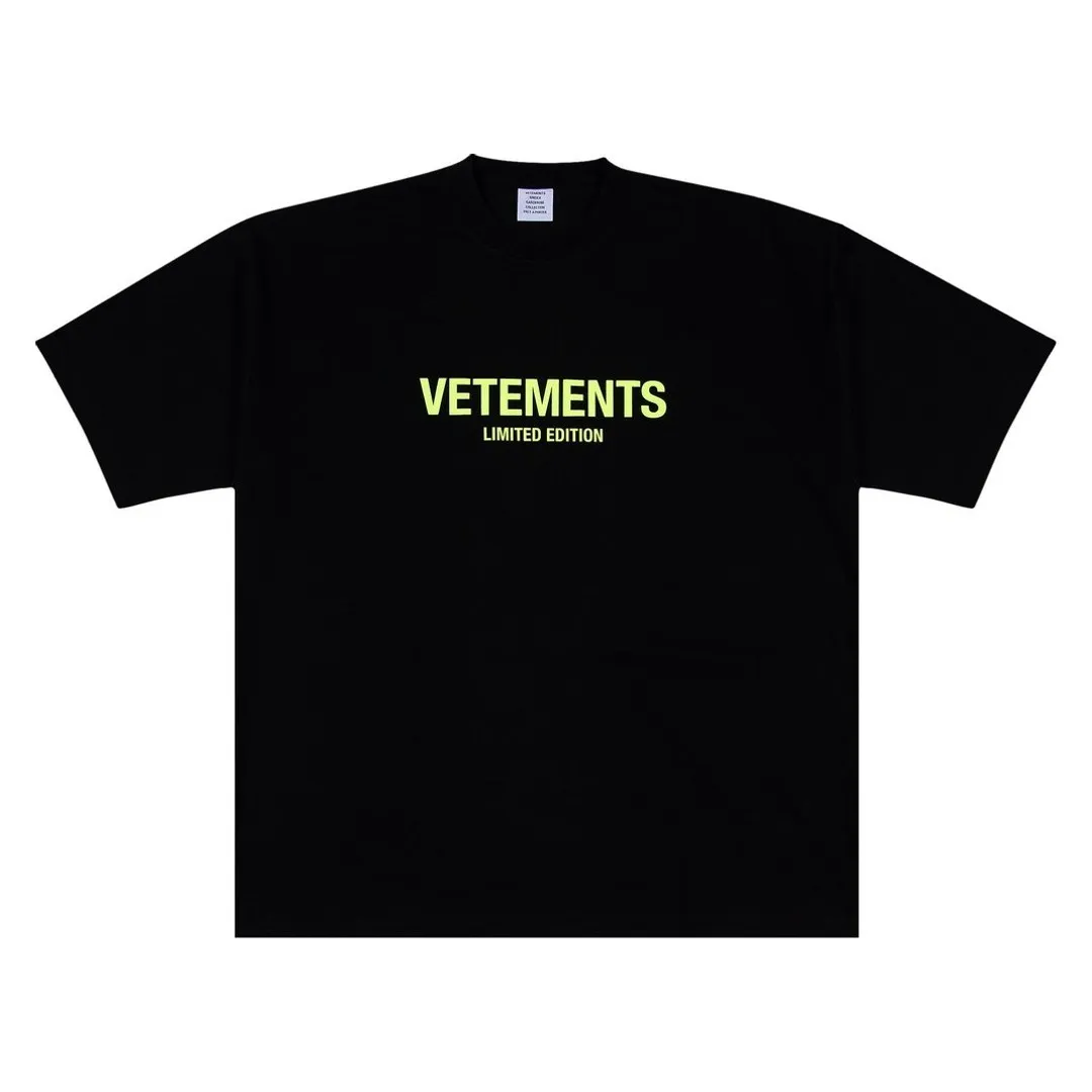 VETEMENTS  |Crew Neck Pullovers Unisex Street Style Cotton Short Sleeves