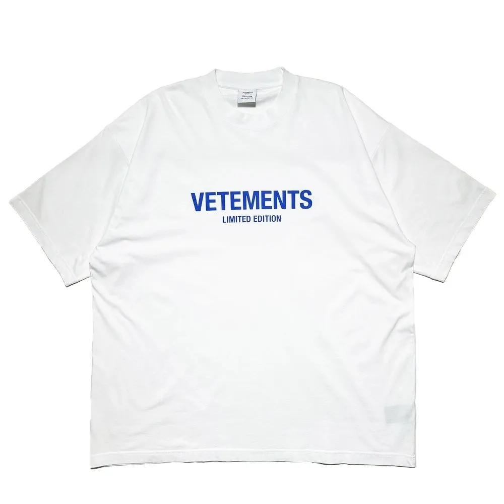 VETEMENTS  |Crew Neck Pullovers Unisex Street Style Cotton Short Sleeves