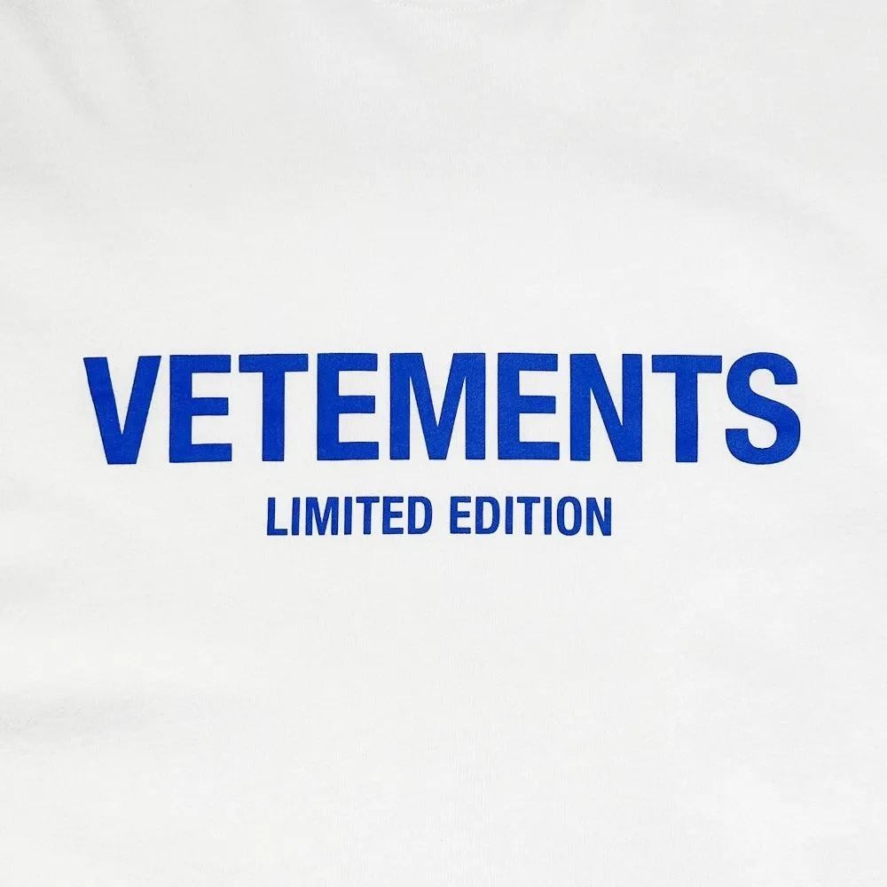 VETEMENTS  |Crew Neck Pullovers Unisex Street Style Cotton Short Sleeves