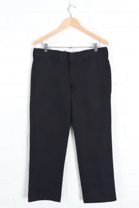 Vintage Black DICKIES 'Slim Straight' Workwear Pants (34 x 30)