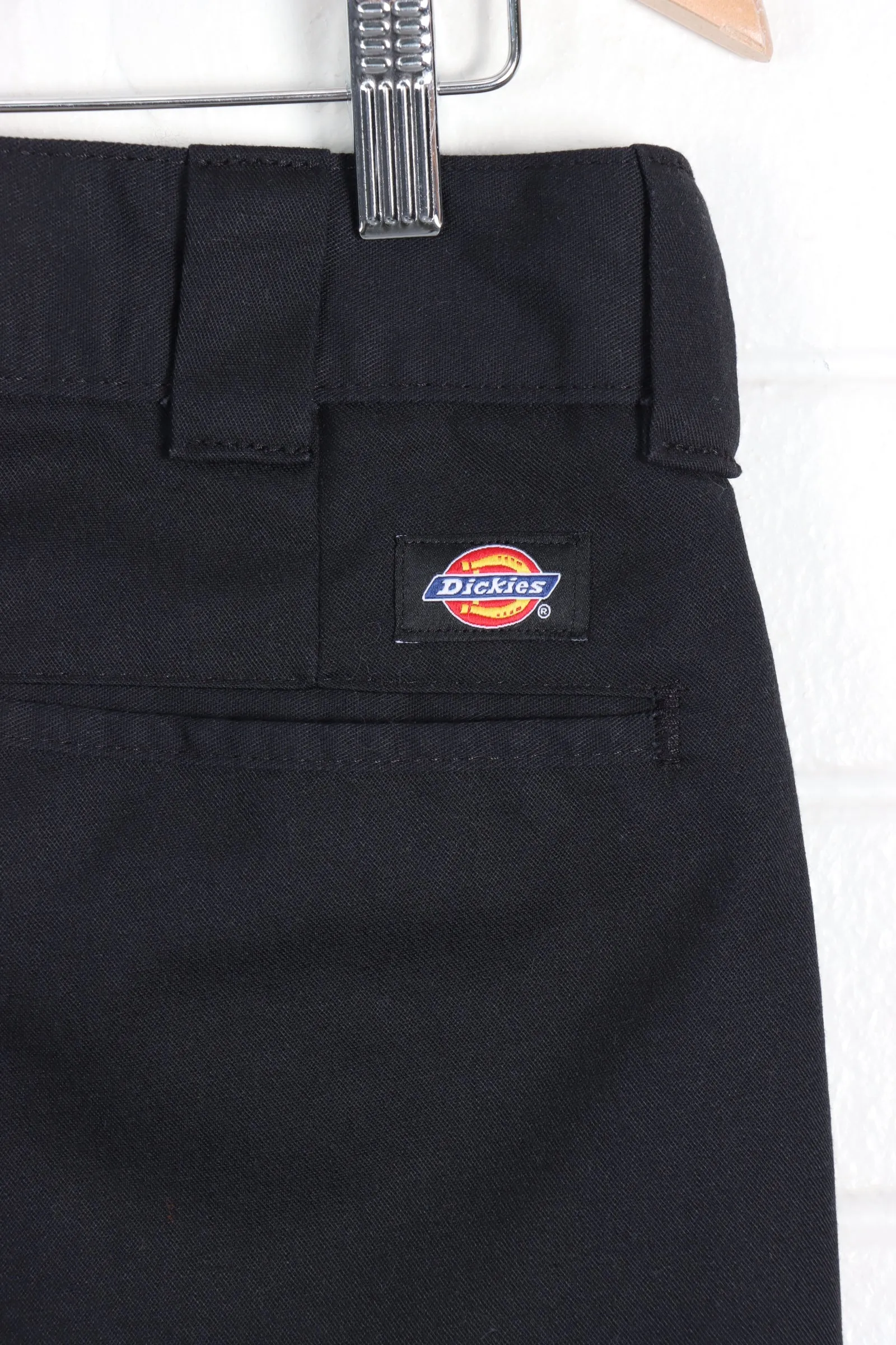 Vintage Black DICKIES 'Slim Straight' Workwear Pants (34 x 30)