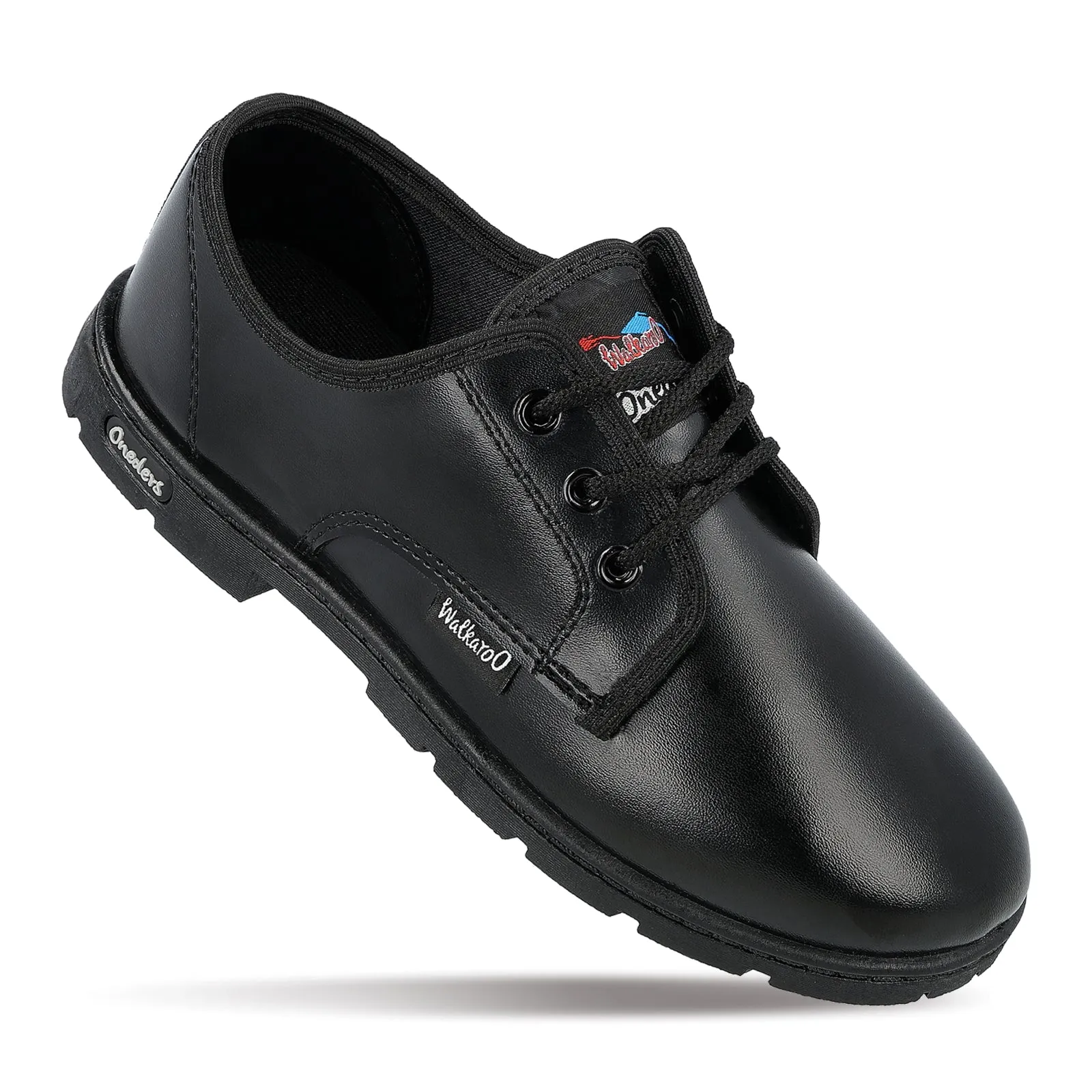 Walkaroo Senior Boys School Shoes - WV521 Black