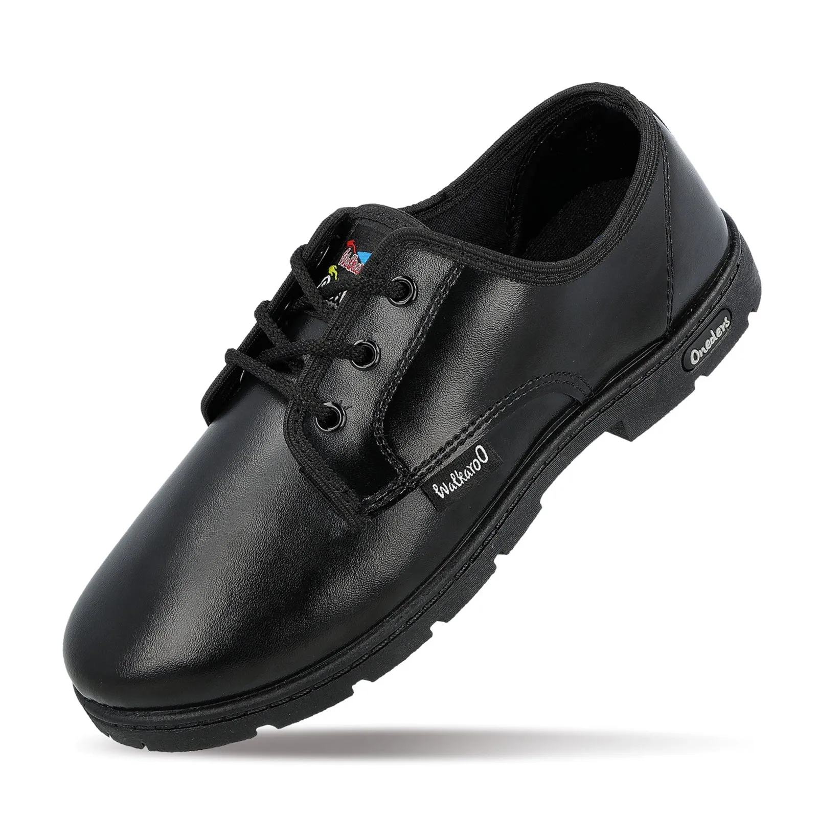 Walkaroo Senior Boys School Shoes - WV521 Black