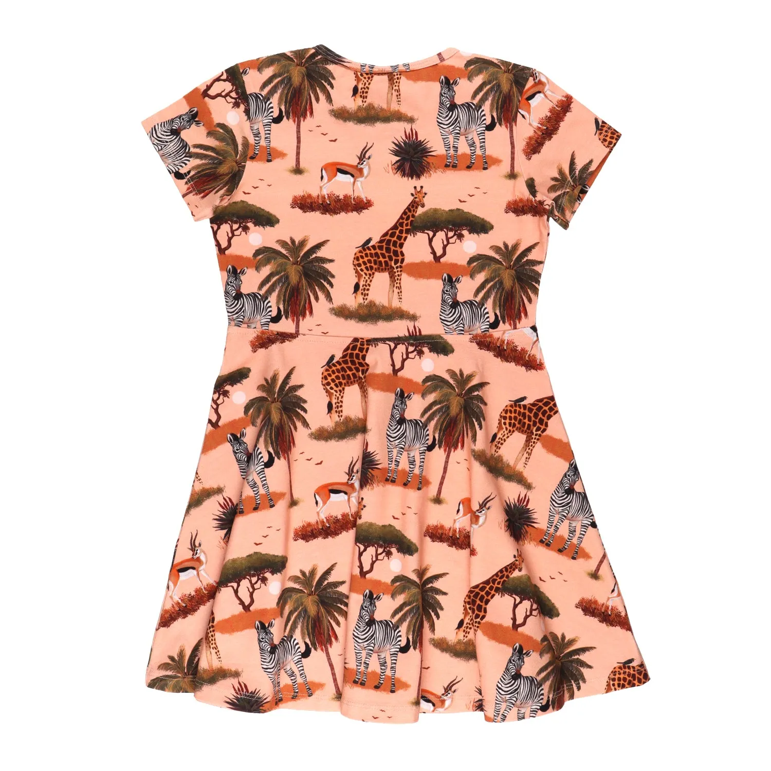 Walkiddy The African Savanna Short Sleeved Skater Dress