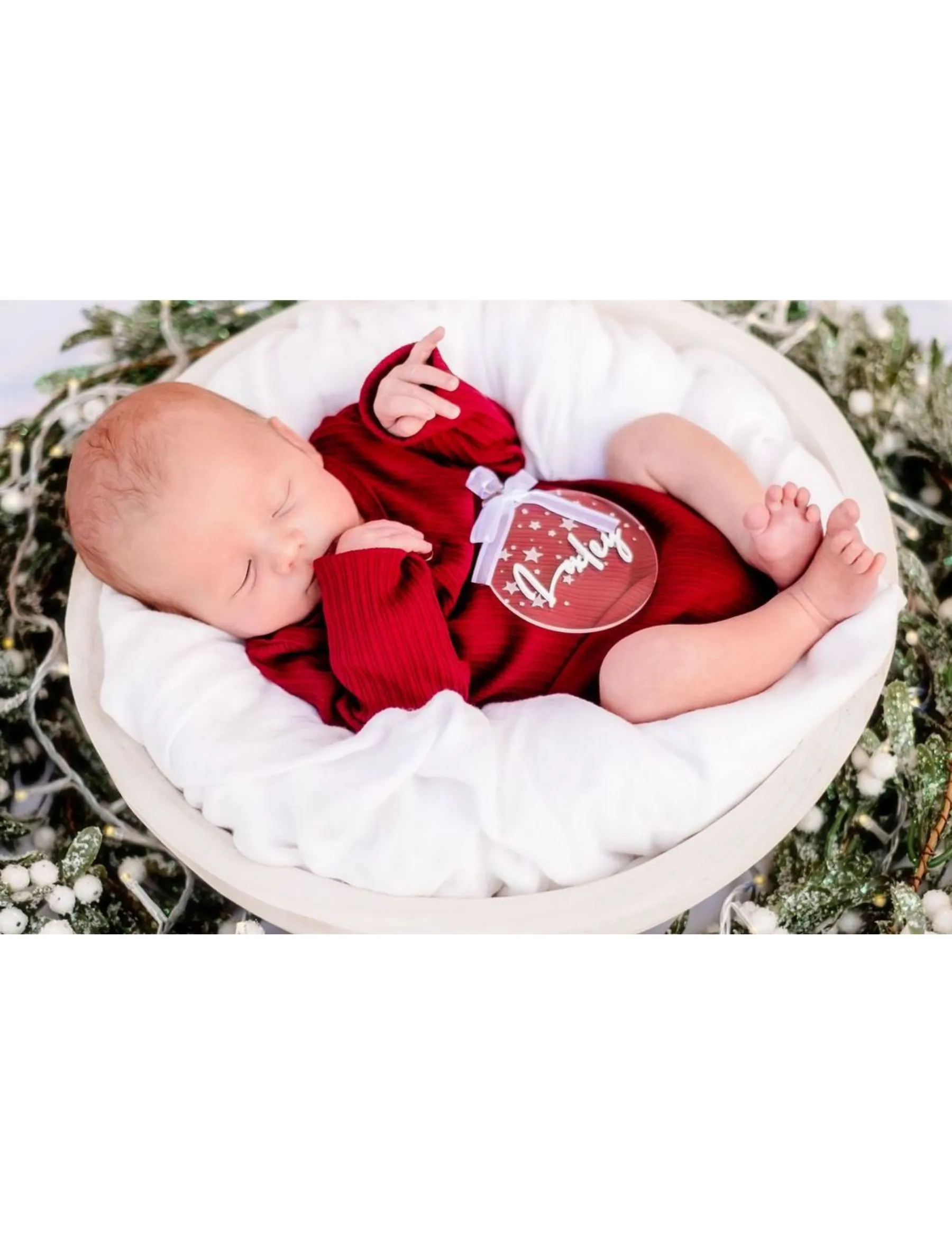 Willow Long Sleeve Cotton Bodysuit - Storybook Red