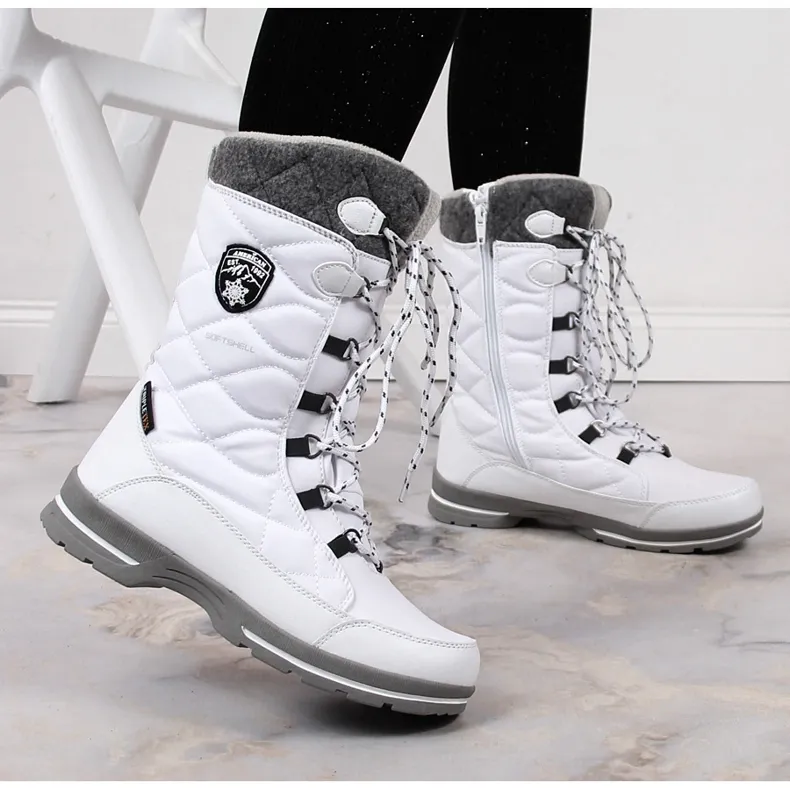 Women's snow boots waterproof winter white American Club 08/22