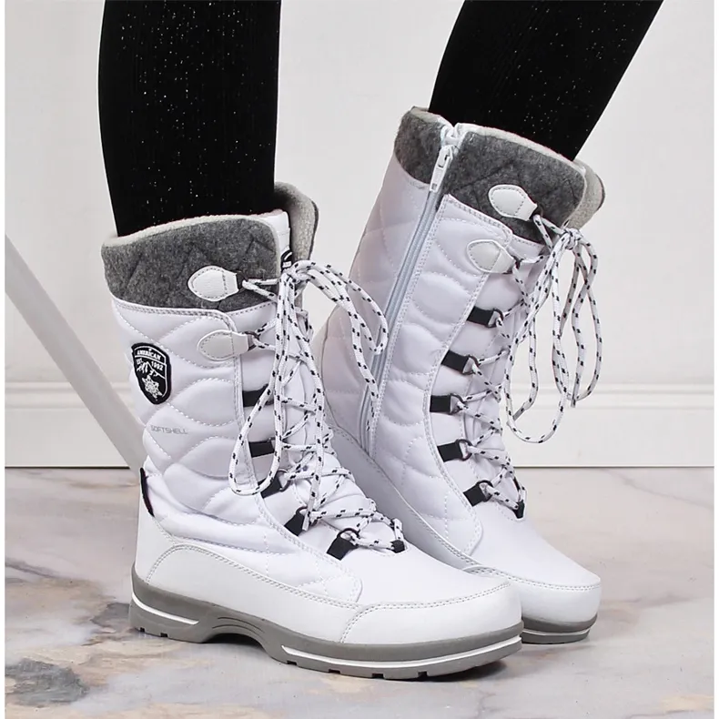 Women's snow boots waterproof winter white American Club 08/22