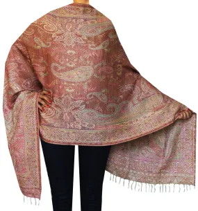 Womens Paisley Scarf Shawl Wool Indian Clothing (82 x 28 inches)