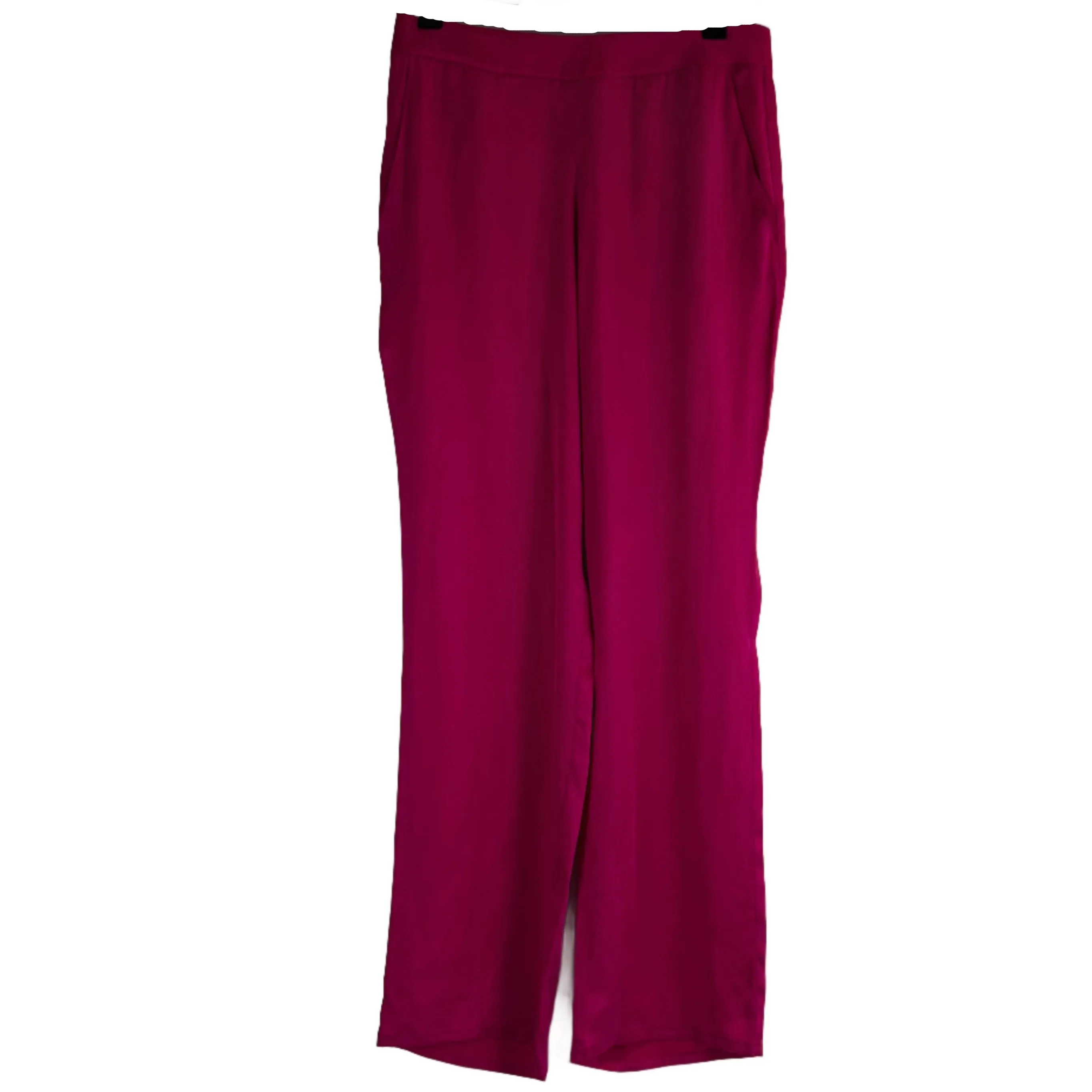 Worme Brand New 360 Fuchsia Washed Silk Crop Pants M