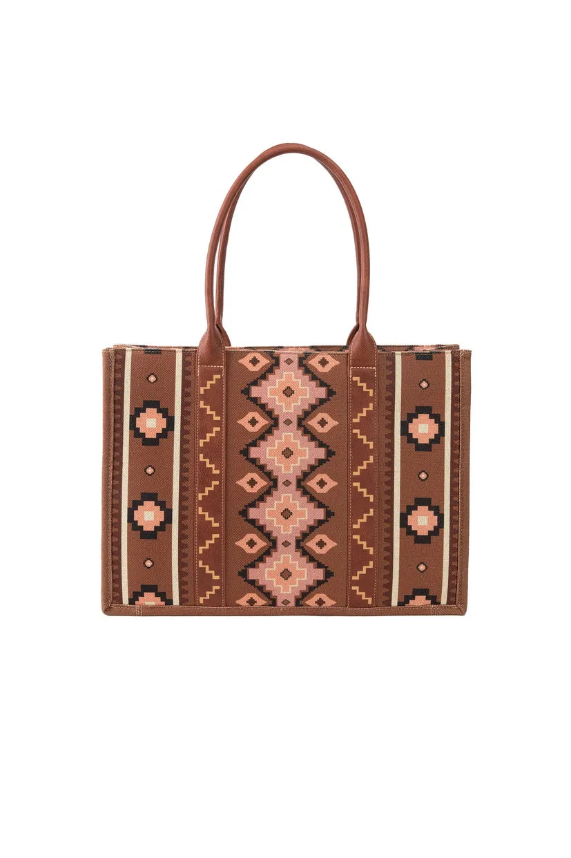 WRANGLER SOUTHWESTERN LARGE TOTE BAG (S24/25)