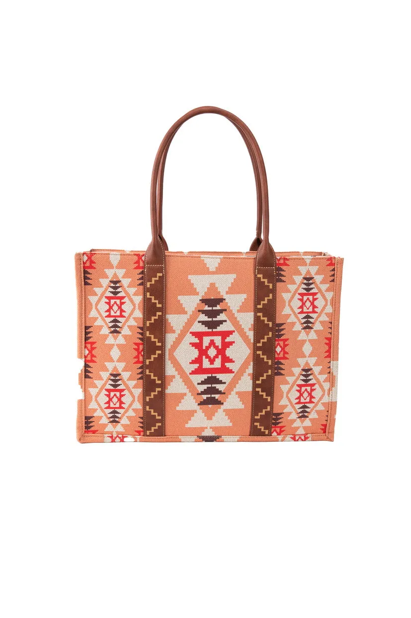 WRANGLER SOUTHWESTERN LARGE TOTE BAG (S24/25)